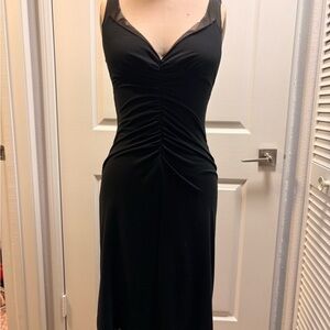 Guess Black Midi Dress with Mesh Detail